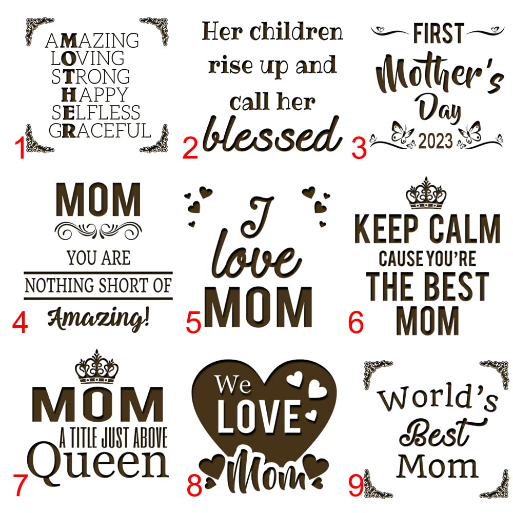 Mothers Day Gift Block 2023 - Personalized Block First Mother'S Day Gift - Custom Engraved Wooden Baby Block For Boy And Girl An