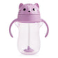 Munchkin Any Angle Spill Proof Weighted Straw Trainer Cup, Transition Sippy Cups for Toddlers and Babies, Click Lock Technology 