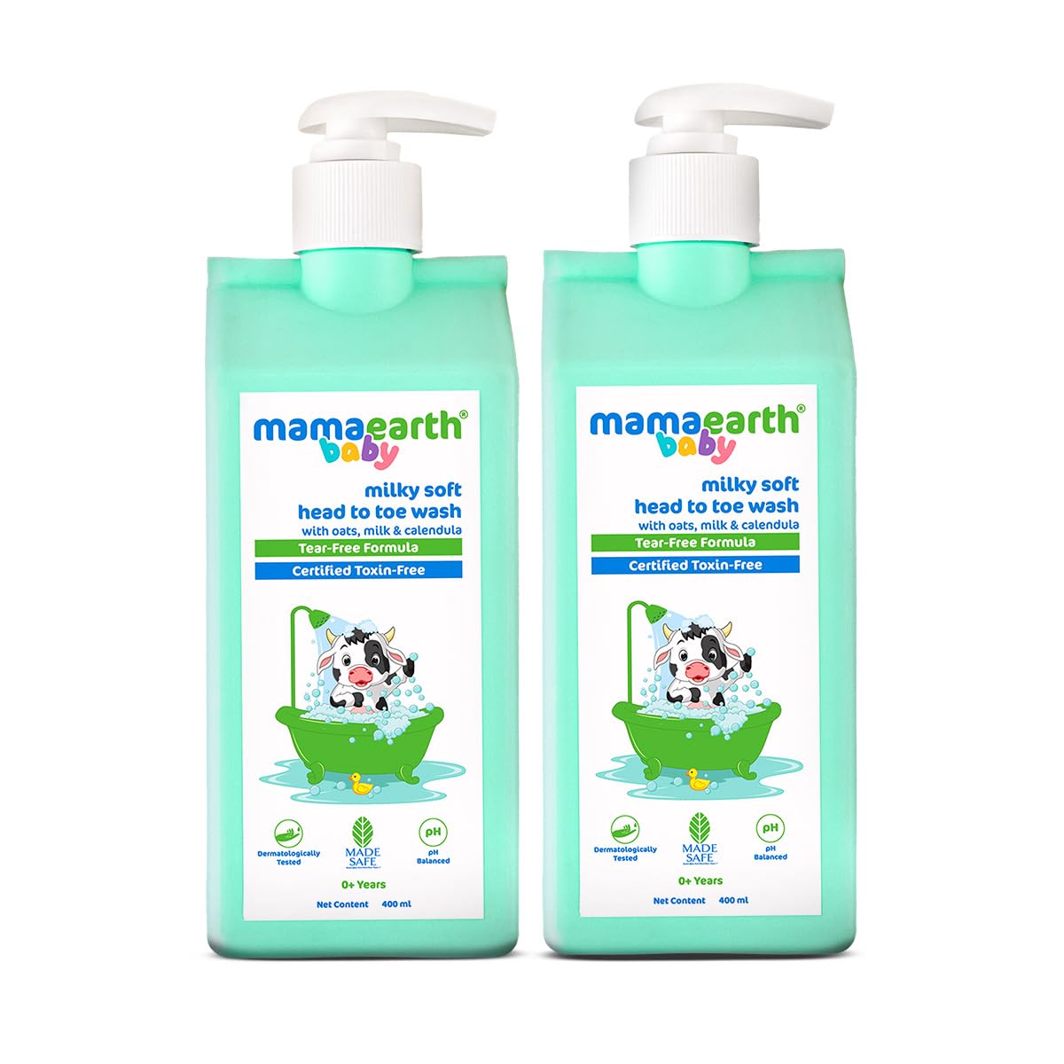 Mamaearth Milky Soft Head To Toe Wash With Oats, Milk, And Calendula For Babies | 2-In-1 Tear-Free Body Wash & Shampoo | Moistur