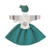Hanbok 100Th Days Birth Party Celebration Girl Baby Korea Traditional Dress Ivory Green