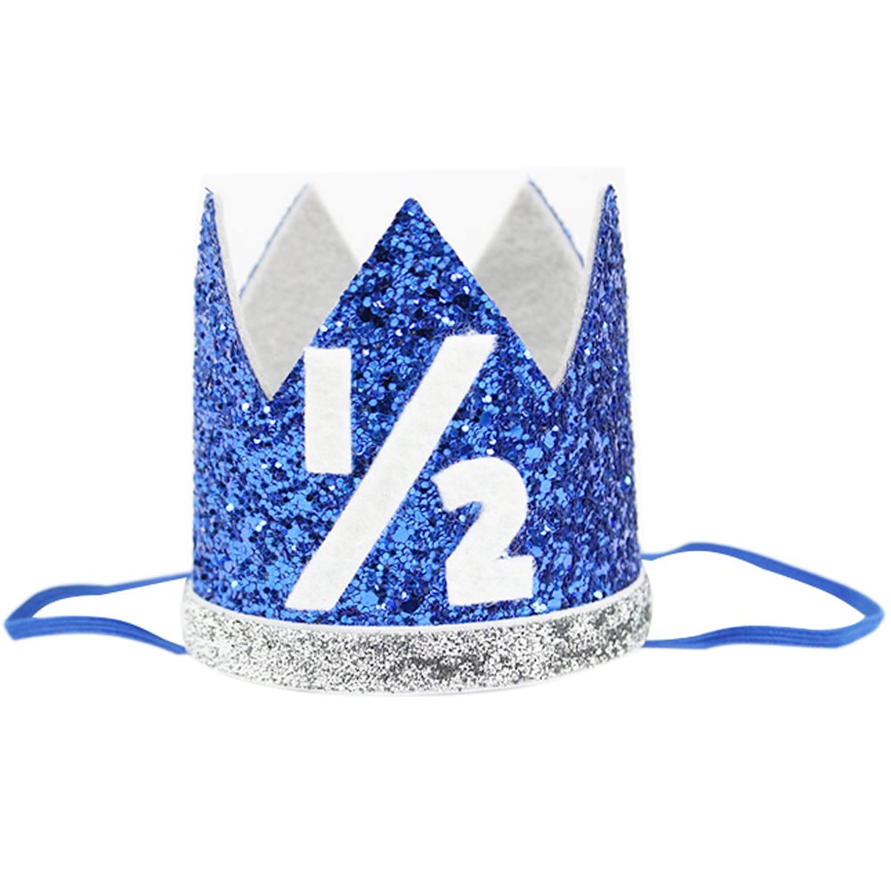 The Golden Swallow Half Baby Boy Birthday Crown Headband 1/2 Prince Party Hat Hairband Photo Prop1