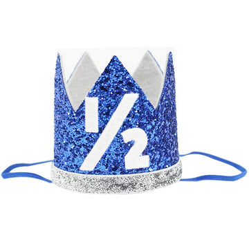 The Golden Swallow Half Baby Boy Birthday Crown Headband 1/2 Prince Party Hat Hairband Photo Prop1