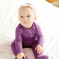 Vaenait Baby Toddler Boys Girls Solid Footie Pajama Cozy Modal Purple 24M