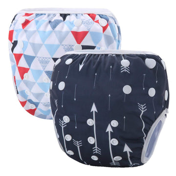 Storeofbaby Baby Reusable Swim Diapers With Adjustable Snaps For Newborn