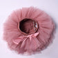 Baby Girls Tutu Skirt With Diaper Cover Cotton Tulle Bloomers And Headband Sets Bean Sand 6-12 Months