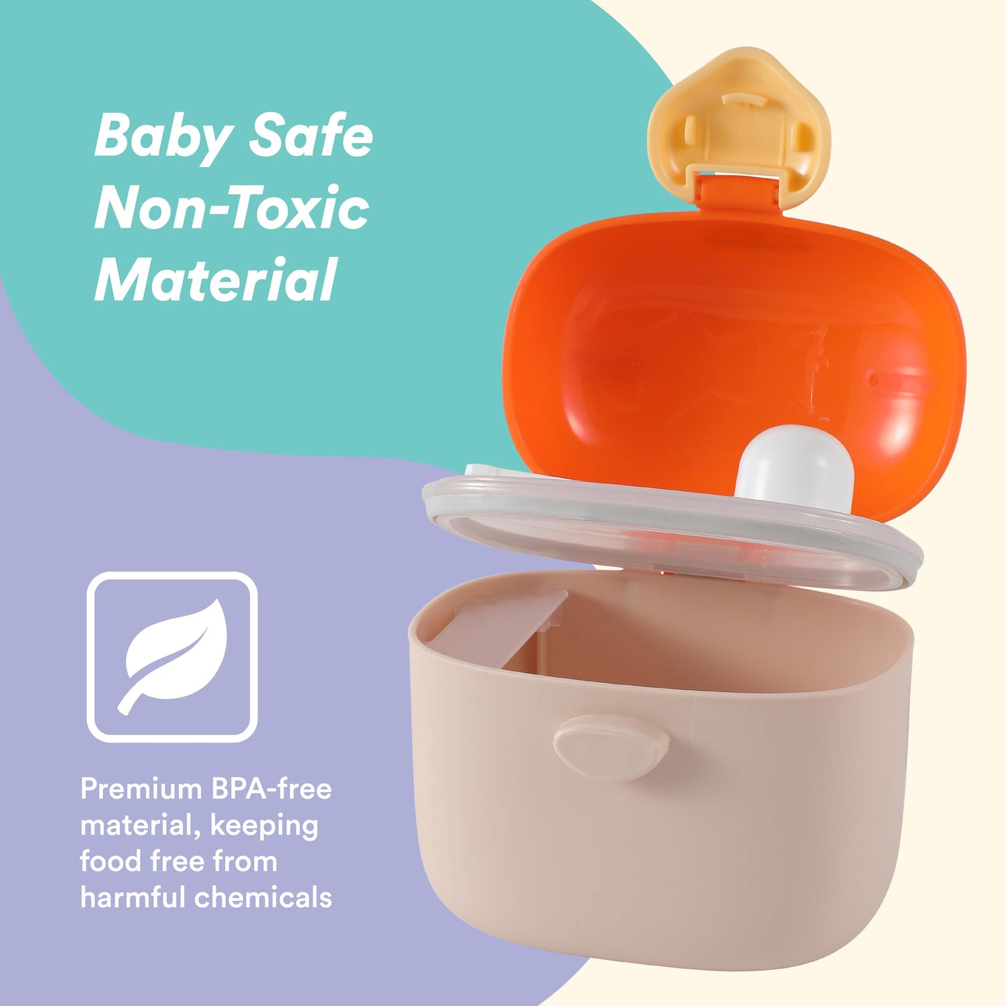 Liname Milk Formula Container - Powdered Milk And Baby Formula Dispenser, Baby-Safe Bpa-Free Travel Food Storage With Strap Hand