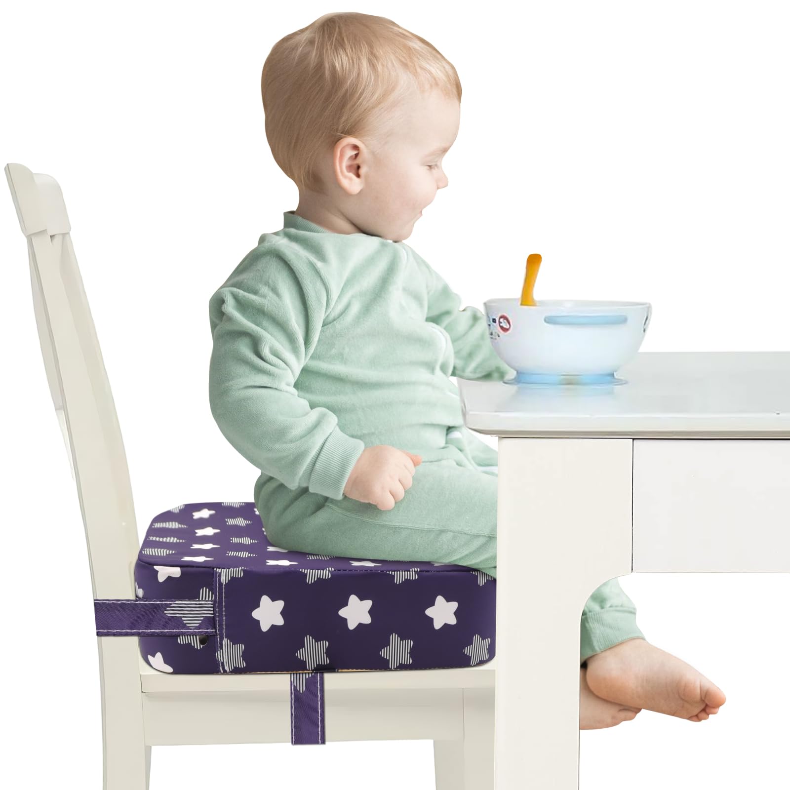 Toddler Booster Seat For Dining Table, Portable Kids Booster Seat For Kitchen Chair, Increasing Toddler Chair Booster, Pu Anti-S
