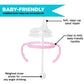 Botabee Pink Soft Spout - Transition Sippy Cup Kit For Comotomo 5 & 8 Oz Bottles - Conversion Kit Fits 5 Ounce & 8 Ounce Bottles