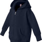 Rabbit Skins Infant Fleece Long Sleeve Full Zip Hooded Sweatshirt With Pouch Pockets, Navy, 12 Months