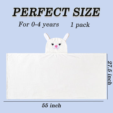 Foinemyed Toddler Baby Bath Towels With Hood 27.5'X55' Soft Hooded Bath Towel Ultra Absorbent Bath Towel For Newborn Boys Girl