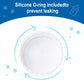 Bulgilia (8 Pcs) Travel Bottle Caps Compatible With Avent Baby Bottles, Bottle Lids Replacement & Storage, White