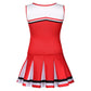 Koatobbor Girls Cheerleader Costume Cheerleading Outfit Dress For Halloween Party Birthday Gift 3-9Years (4-5 Years, Red)
