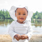 Green Sprouts Toddler Brim Sun Protection Hat, White, 2T-4T