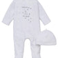 Little Me Baby 2-Piece Welcome To The World Footie And Cap Set, Newborn