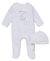 Little Me Baby 2-Piece Welcome To The World Footie And Cap Set, Newborn