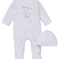 Little Me Baby 2-Piece Welcome To The World Footie And Cap Set, 3 Months