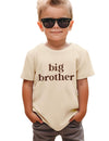 Sanixjoo Big Brother Shirt Toddler Baby Boy Promoted To Big Brother Announcement Tshirt Kids Short Sleeve Clothes(Light Khaki,6-
