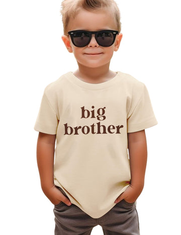 Sanixjoo Big Brother Shirt For Toddler Baby Boy Promoted To Big Brother Announcement T-Shirt Kids Summer Short Sleeve Tees(Light