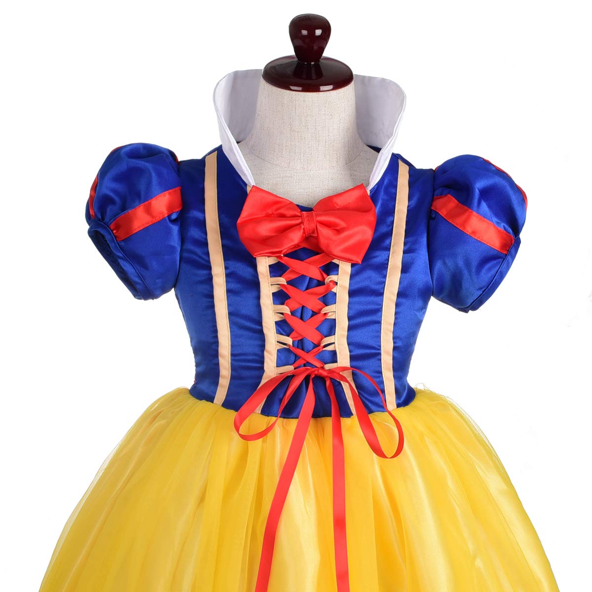 Dressy Daisy Toddler Little Girls' Princess Costume Fancy Dresses Up Halloween Party With Red Ribbon Size 5T