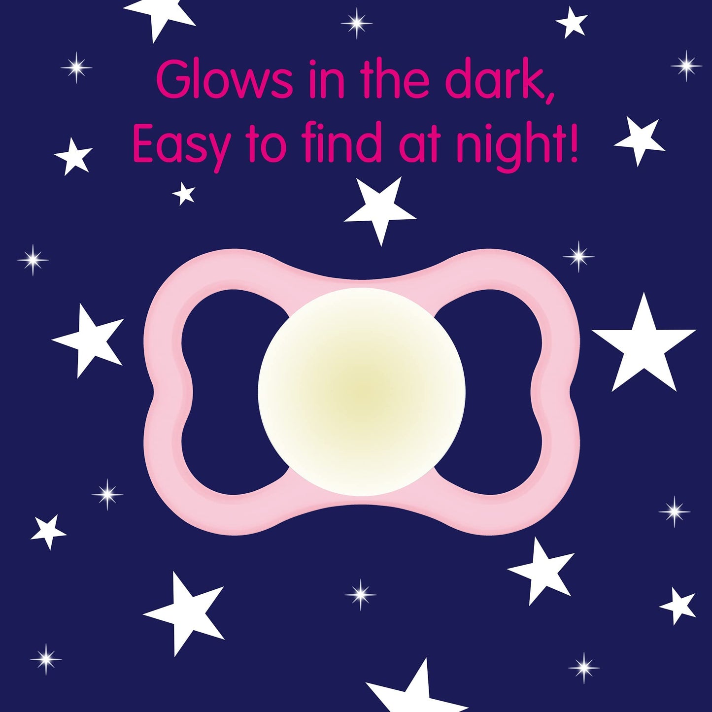 Mam Supreme Night Baby Pacifier, For Sensitive Skin, Patented Nipple, 2 Pack, 16+ Months, Unisex,2 Count (Pack Of 1)