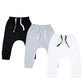 Sobowo Baby Joggers 3-6 Months Baby Boy White Pants Newborn Baby Boy 3-Pack Joggers Infant Baby Cotton Harem Pants For Toddler B