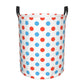 Pevtufa Red Blue Polka Dots Foldable Laundry Basket Organizer,Fabric Clothes Toy Storage Basket Nursery Hamper Storage Bin For H