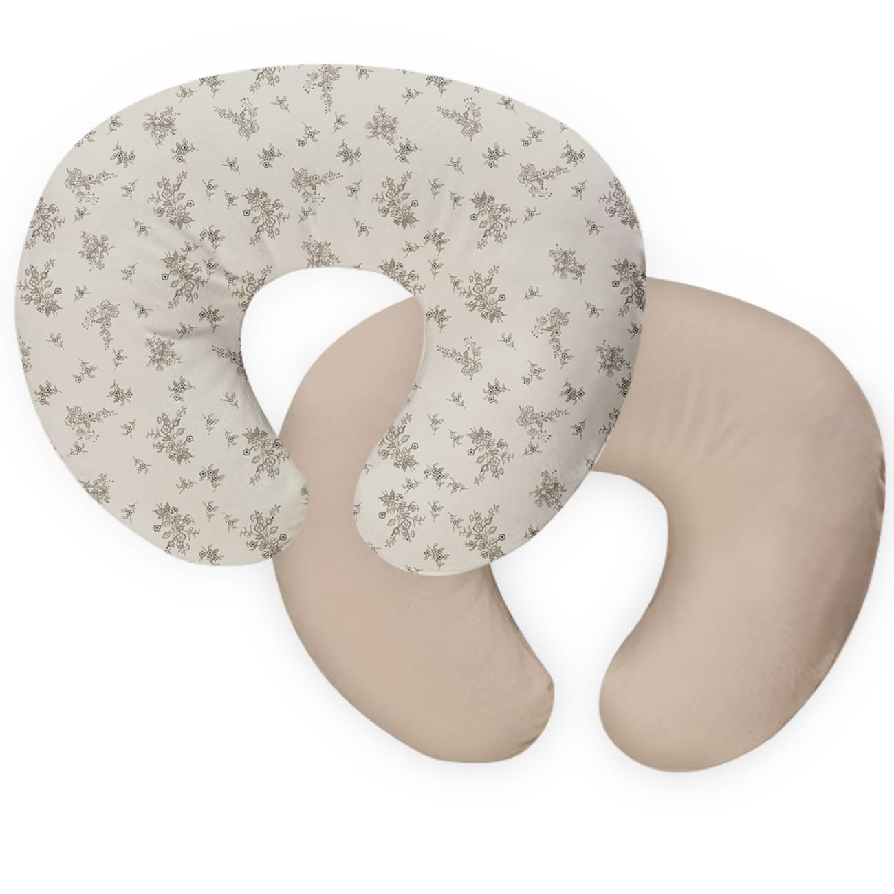 Lethooly Nursing Pillow Cover,2-Pack Removable Cover For Breastfeeding Pillows,Ultra-Soft Baby Nursing Pillow, Fits Newborn Feed