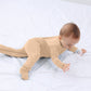 Guisby Baby Footed Pajamas With Mitten Cuffs, Cozy Rayon Made From Bamboo Dual Zipper Sleeper Pjs 0-3 Months