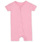 Gerber Unisex Baby Buttery Soft Short Sleeve Romper With Viscose Made From Eucalyptus, Sea Pink, 6-9 Months