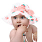 Baby Girl Sun Hat With Upf 50+ Outdoor Adjustable Beach Hat With Wide Brim Bucket Hats (6-12 Months, Strawberry -Pink)