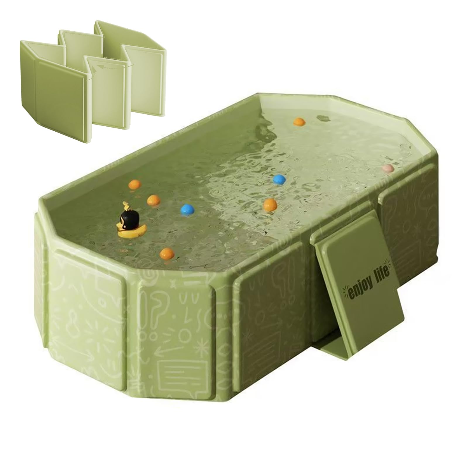 DUSHARKFUN Portable & Foldable Bathtub for Newborns to Toddlers, Baby Bathtub, Easy to Store, Lightweight for Home & Travel, Spa