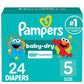 Pampers Diapers - Baby Dry - Size 5, 24 Count, Absorbent Disposable Infant Diaper (Packaging May Vary)