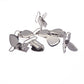 Sutoyuen 1' Metal Heart Suspender Clips,Pacifier Clips For Diy Craft Dummy Pacifier Holders Bib Soother Clip Toy Holder Silver