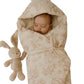 Kinder Valley 100% Cotton Hooded Muslin Blanket for Newborn Baby Girl | Triple Layer Baby Blanket, Soft, Lightweight, Breathable