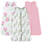 TotAha Baby Girl Sleep Sack 6-12 months 3 Pack, Buttery Soft Wearable Blanket Baby Sleeping Bag with 2-way Safe Zipper