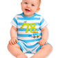 Tuddybuddy 100% Cotton Shorts Romper/Jumpsuit/Bodysuit Set For Baby (Pack Of 1 Playsuits  Sky Blue Stripes, 01 Months)