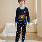 Little Boys Space Pajamas Sets For Toddler 100% Cotton Dinosaur Train Rocket Glow In Dark Sleepwear Long Sleeve 2 Piece Kids Clo