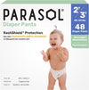 Parasol Clear+Dry Natural Disposable Diaper Pants, Size 4 (2T-3T), 48 Count | RashShield Protection and Active 360 Comfort Wrap, Hypoallergenic Training Diapers