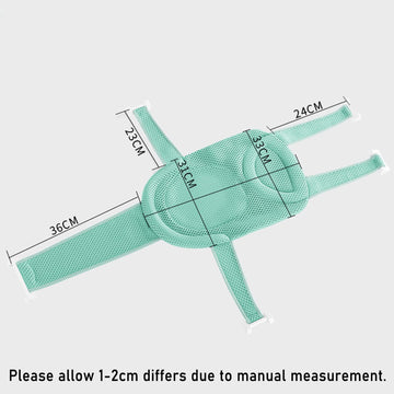 Baby Bath Seat Support Net Soft Headrest Baby Bath Cushion Pad, Breathable Newborn Infant Bathtub Shower Mesh Mat, Adjustable Sh