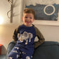 Popshion Boys Pajamas Glow In The Dark Dinosaur Pj Long Sleeve Triceratops Kids Jammies Clothes Set Toddler Winter Dino Pjs 10T