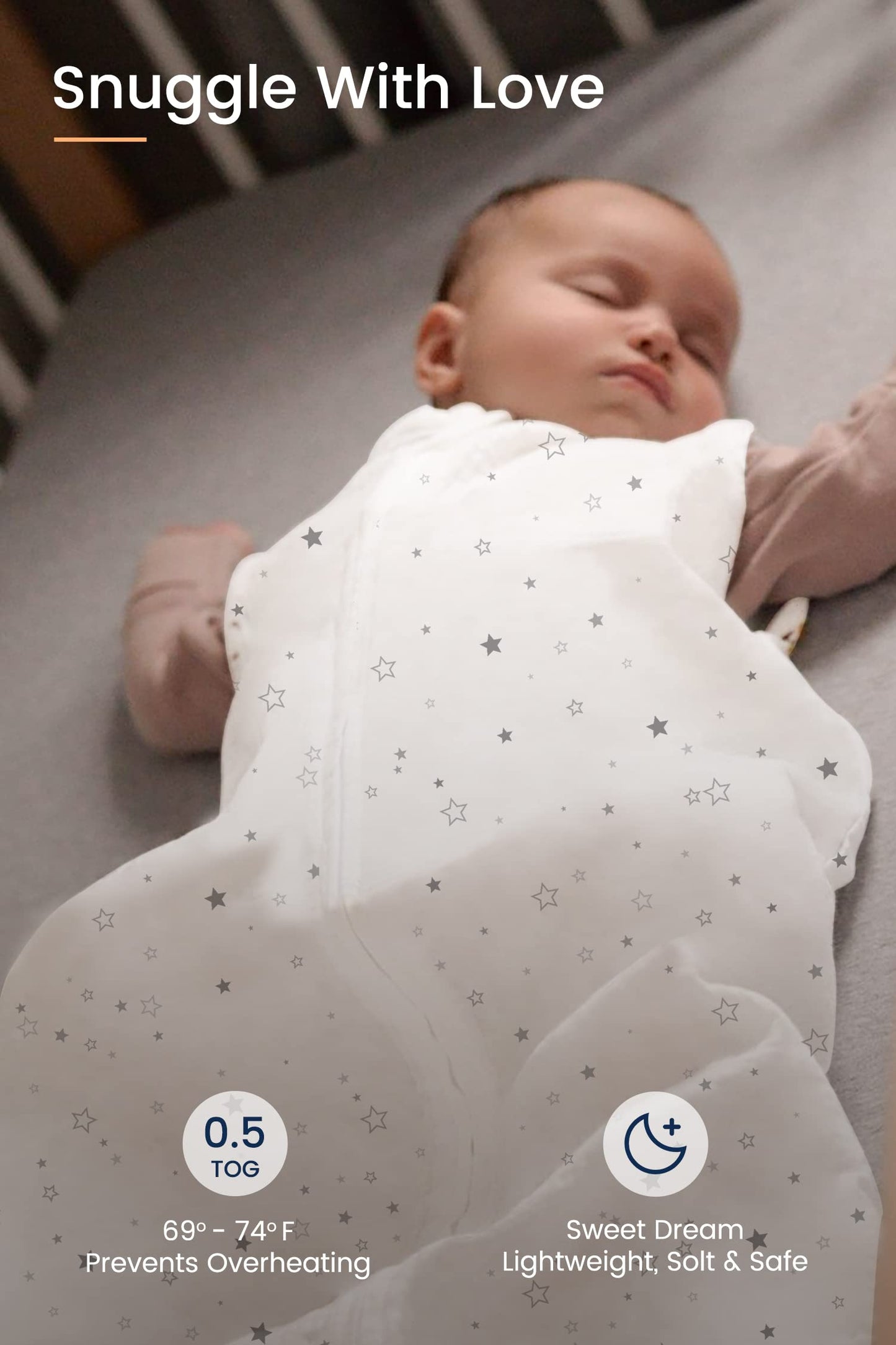 TotAha Sleep Sack 3-6 months 3 Pack, Buttery Soft Wearable Blanket Baby Sleeping Bag with 2-way Safe Zipper, 0.5 TOG, Baby Girl