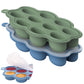 Btrfe Baby Food Storage Container 2 Pack Silicone Freezer Tray Breast Milk Molds For Homemade Baby Food, Fruit Purees, Vegetable