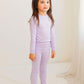 Vaenait Baby Kids Long Sleeve Modal Sleepwear Pajamas 2Pcs Set Modal Lavender M