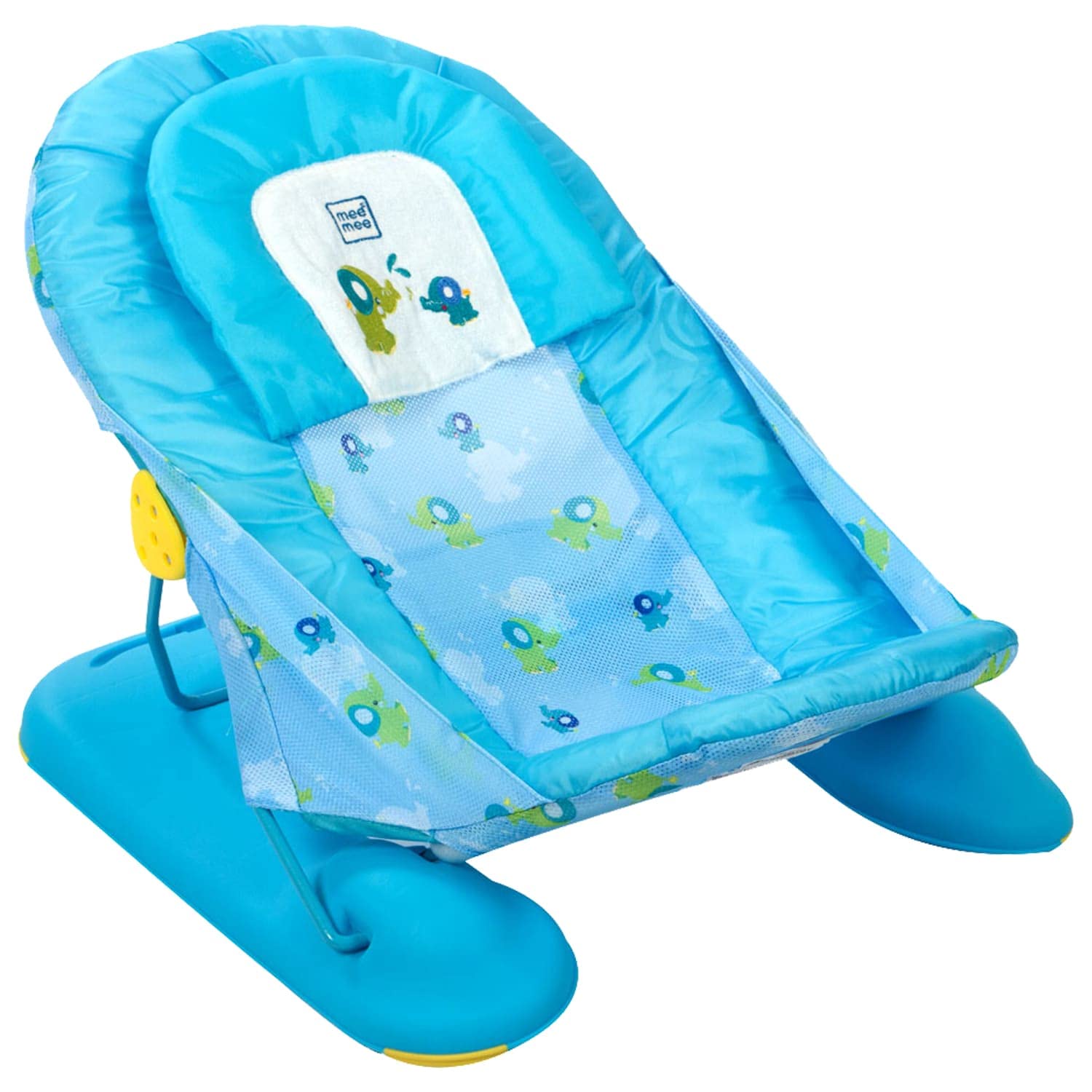 Mee Mee Nb Spacious Baby Bather Bath Chair For 0-12 Months Baby|Easy Flat Folding, Washable Soft Mesh Large Seat And Foot Rest|3