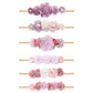 Oosaku Baby Girl Flower Headbands Set Elastic Floral Headbands 6Pcs Soft Nylon Hair Band For Newborn Toddler Hair Accessories