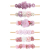 Oosaku Baby Girl Flower Headbands Set Elastic Floral Headbands 6Pcs Soft Nylon Hair Band For Newborn Toddler Hair Accessories