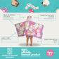 Franco Squishmallows Kids Super Soft Bath/Pool/Beach Soft Cotton Terry Hooded Towel Wrap, 24 In X 50 In, (Officially Licensed Pr