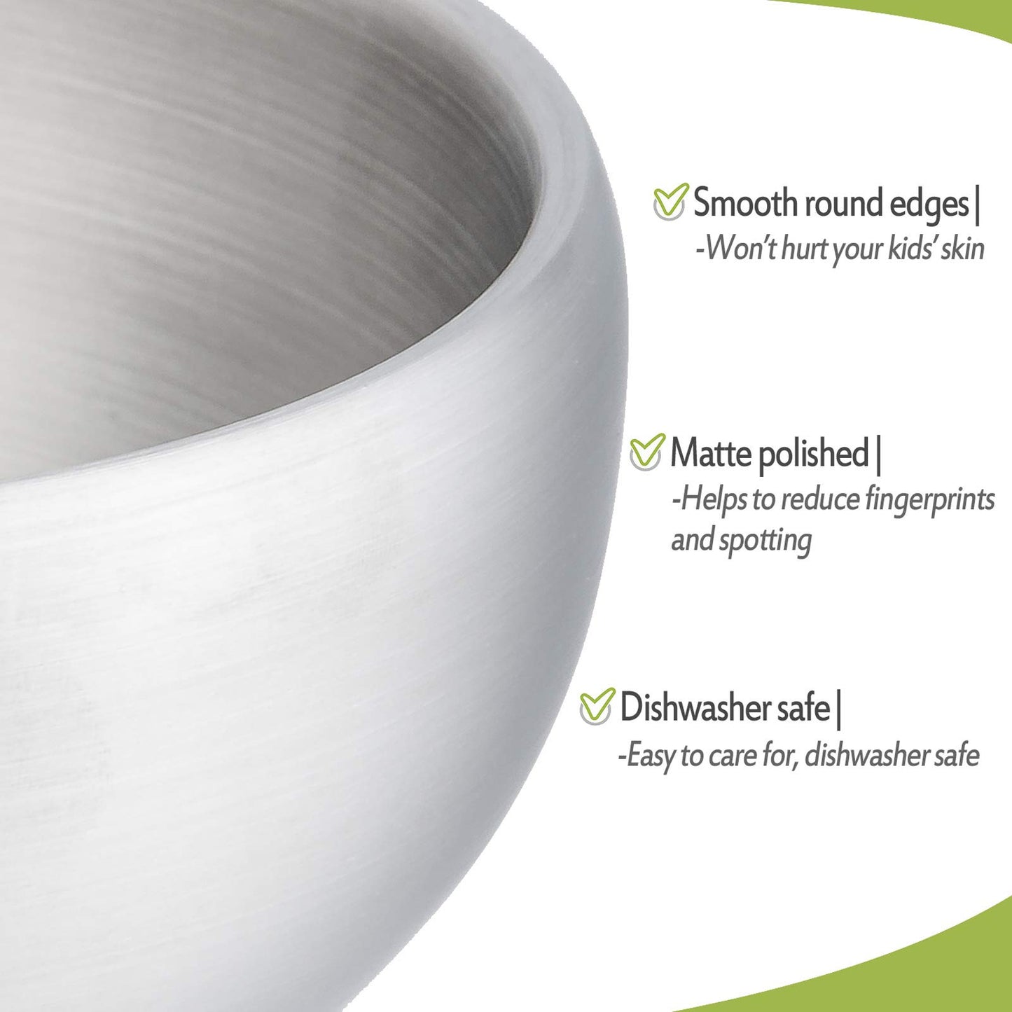 Haware Heavy 18/8(304) Stainless Steel Bowls(Double Walled), 12 Oz Kids Toddlers Feeding/Soup/Snacks Bowls, Unbreakable And Dish