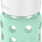 Lifefactory 8-Ounce Wide Neck Glass Baby Bottle With Protective Silicone Sleeve And Pivot Straw Cap, Mint (Lg2241Wmi4)