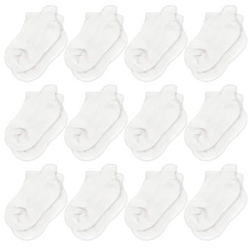 Tphon Non Slip Toddler Socks 12 Pairs Infant Baby Kids Grip Socks For Boy Girls Anti Skid Ankle Socks For 5-7 Year Children